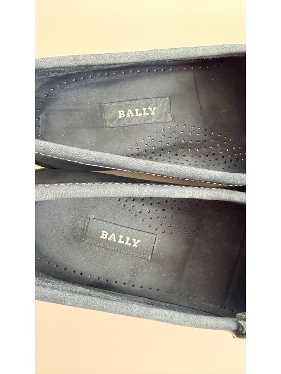 Bally Mens Navy Suede Loafers With Gold Horsebit Detailing Size 42.5 Italy main image 6